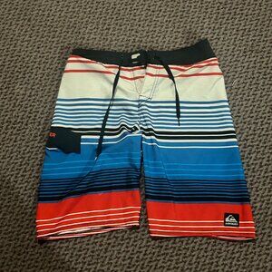 Quiksilver board shorts 29 red white blue